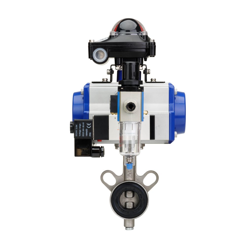 Pneumatic butterfly valve